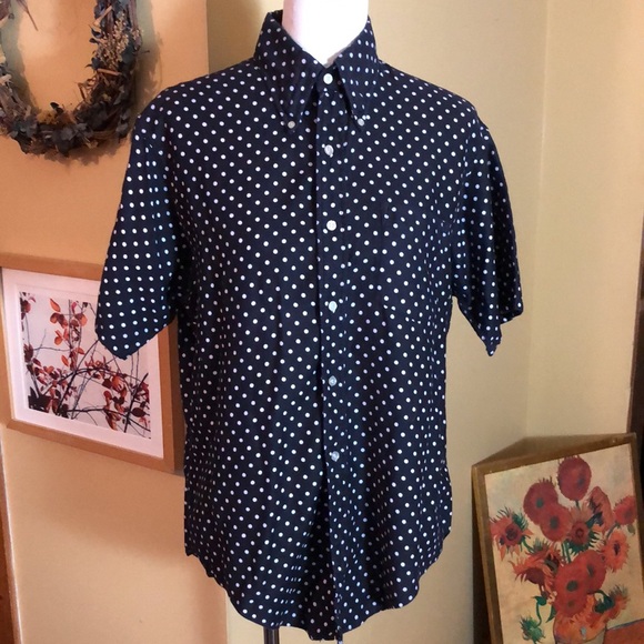 Vintage DINO Size Large Polka-Dot Made in USA 100% Cotton SUPER SOFT Classic - Picture 3 of 12